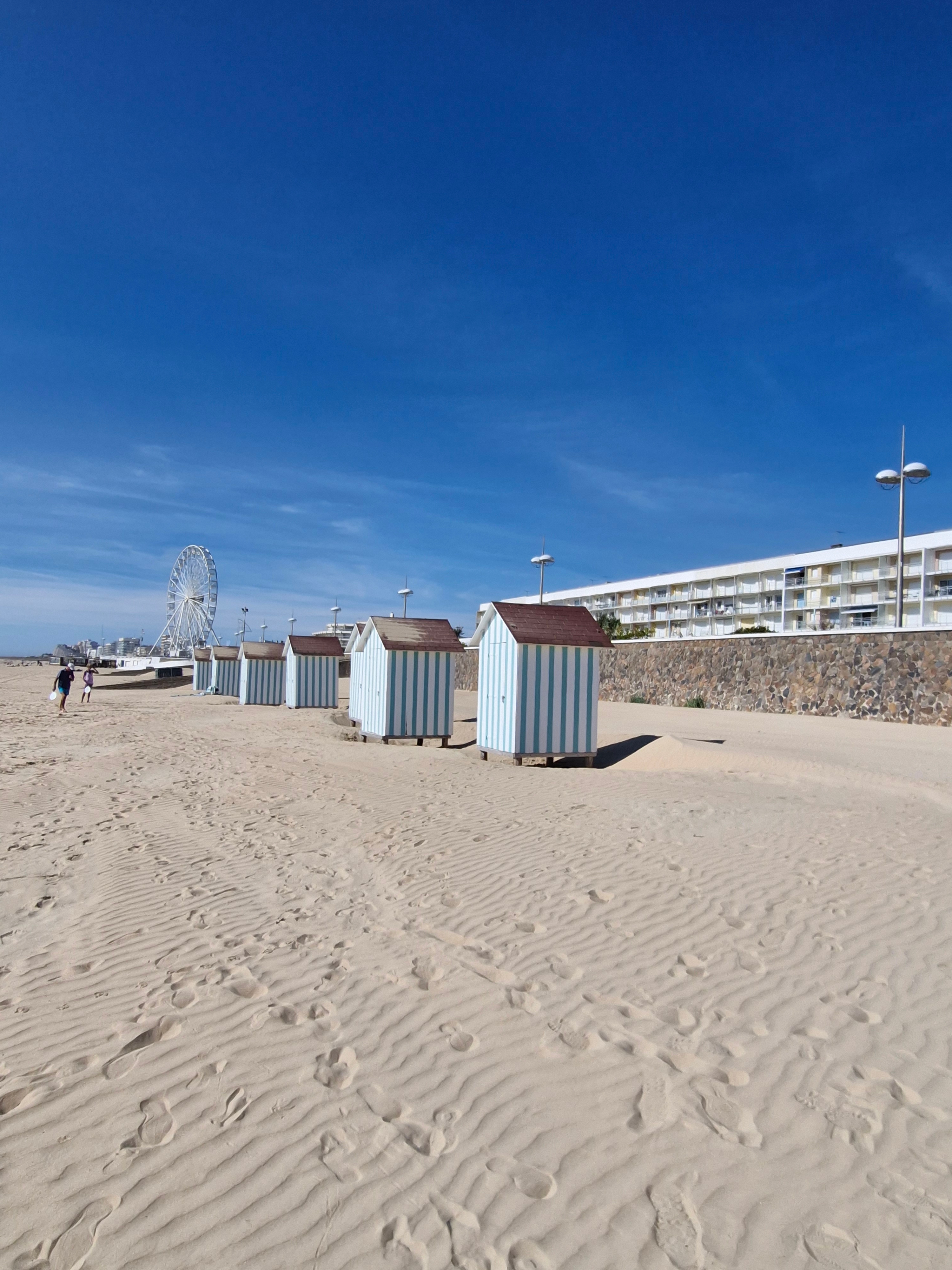 Les cabines de plage et le remblai de Saint-Jean-de-Monts